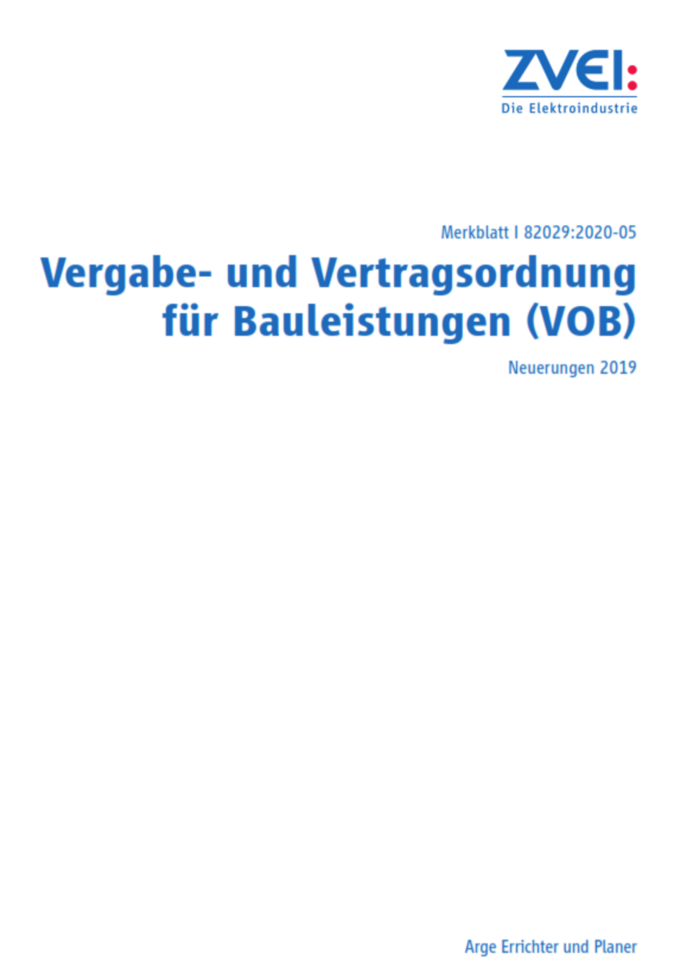 Vergabe- Und Vertragsordnung Für Bauleistungen (VOB) - Neuerungen 2019